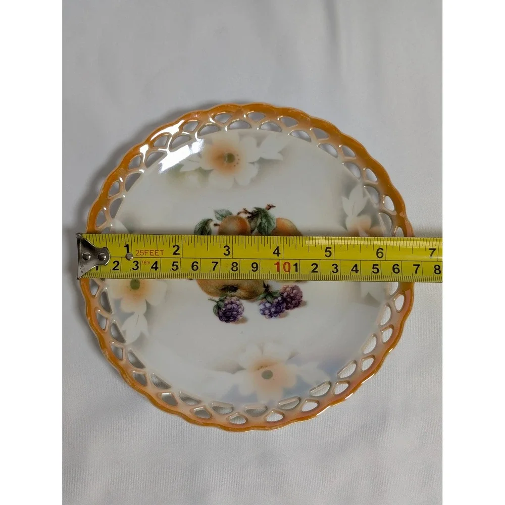 CICO Bavaria Germany U.S. Zone Fruit Reticulated Lattice Edge Plates 6.5